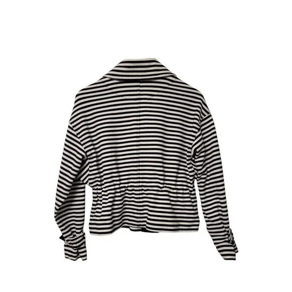 CAbi Drawstring Waist Jacket Women’s Small White Striped Preppy Vacation - Picture 3 of 6